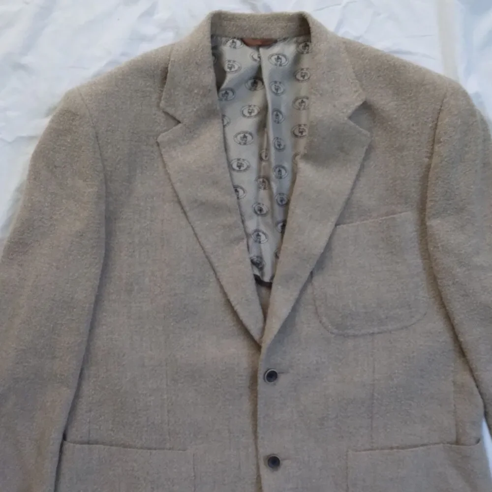 Nat Nast Blazer Sportscoat Beige 100% Silk Men's Size L - Picture 4 of 12